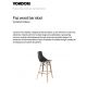 Scaune Bar - Set 4 scaune de bar cu brate de interior design modern premium FAZ CHAIR lemn
