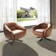 Fotolii - Fotoliu pivotant design LUX, Piele naturala, Cowhide maro