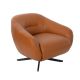 Fotoliu pivotant design LUX, Piele naturala, Cowhide maro