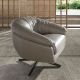 Fotolii - Fotoliu pivotant design LUX, Piele naturala, Cowhide gri