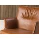 Scaune - Scaun pivotant design LUX, Piele sintetica, Cognac brown