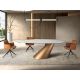 Scaune - Scaun pivotant design LUX, Piele sintetica, Cognac brown
