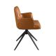 Scaune - Scaun pivotant design LUX, Piele sintetica, Cognac brown