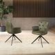 Scaune - Scaun pivotant design LUX, Piele sintetica, Dark green
