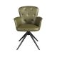 Scaune - Scaun pivotant design LUX, Piele sintetica, Dark green