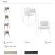 Scaune - Scaun modern design italian, Tesatura, Grey