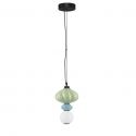 Pendul LED decorativ ceramic Verde, Albastru, Alb, ONETA