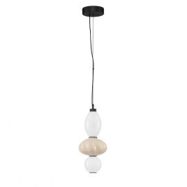 Pendul LED decorativ ceramic Bej, Alb, ONETA