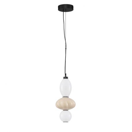 Pendule, Lustre suspendate - Pendul LED decorativ ceramic Bej, Alb, ONETA