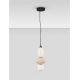 Pendule, Lustre suspendate - Pendul LED decorativ ceramic Bej, Alb, ONETA