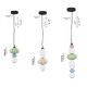 Pendule, Lustre suspendate - Pendul LED decorativ ceramic Bej, Alb, ONETA