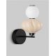 Aplice, corpuri de iluminat pentru pereti - Aplica de perete LED decorativa ceramica Alb, Bej, ONETA