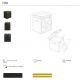 Masute Living - Cufar LUX design italian Black leather