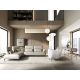 Console - Consola LUX design italian, Tesatura gri deschis, Piele, Metal Golden