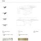 Mese extensibile - Masa extensibila deosebita design LUX Marble 200-290x100cm