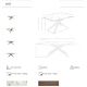 Mese extensibile - Masa extensibila deosebita design LUX Marble 160-240x100cm