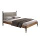 Paturi - Pat dublu tapitat design LUX Dark grey, 160x200cm