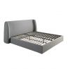 Pat dublu tapitat design LUX Dark grey, 180x200cm
