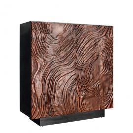 Comode - Comoda, Bufet cu model 3D, Lemn Salcam, Maro, FLUID 110cm