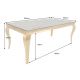 Mese dining - Masa dining, Lemn de Tec, Sticla, Otel Auriu, MODERN BAROCK BARRACUDA 200cm