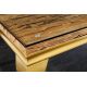 Mese dining - Masa dining, Lemn de Tec, Sticla, Otel Auriu, MODERN BAROCK BARRACUDA 200cm