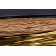 Mese dining - Masa dining, Lemn de Tec, Sticla, Otel Auriu, MODERN BAROCK BARRACUDA 200cm