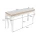 Console - Consola, Lemn de Tec, Sticla, Otel Crom, MODERN BAROCK BARRACUDA 140cm