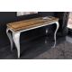 Console - Consola, Lemn de Tec, Sticla, Otel Crom, MODERN BAROCK BARRACUDA 140cm
