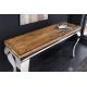 Console - Consola, Lemn de Tec, Sticla, Otel Crom, MODERN BAROCK BARRACUDA 140cm