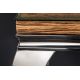 Console - Consola, Lemn de Tec, Sticla, Otel Crom, MODERN BAROCK BARRACUDA 140cm