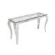 Console - Consola, Lemn de Tec, Sticla, Otel Crom, MODERN BAROCK BARRACUDA 140cm