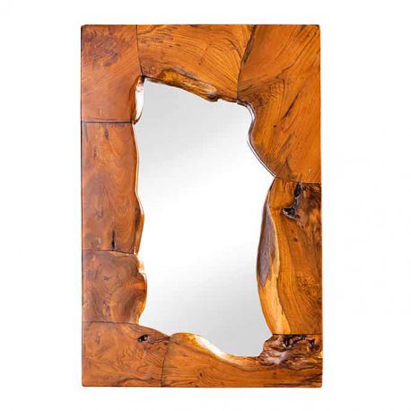 Oglinzi - Oglinda solida din lemn de tec MOSAIC 90cm