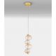 Pendule, Lustre suspendate - Lustra suspendata LED design modern Leda auriu