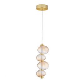 Lustra suspendata LED design modern Leda auriu
