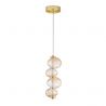 Lustra suspendata LED design modern Leda auriu