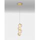 Pendule, Lustre suspendate - Lustra suspendata LED design modern Leda auriu