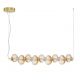 Lustra suspendata LED design modern Leda auriu
