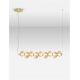 Pendule, Lustre suspendate - Lustra suspendata LED design modern Leda auriu