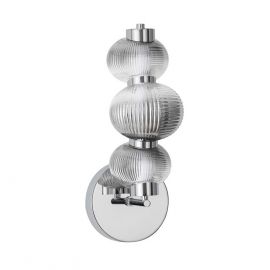 Aplice, corpuri de iluminat pentru pereti - Aplica de perete LED design modern Leda crom