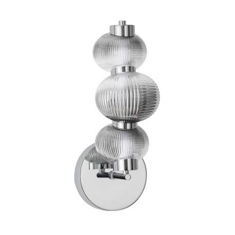 Aplice, corpuri de iluminat pentru pereti - Aplica de perete LED design modern Leda crom