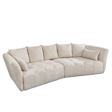 Canapele - Canapea mare, Tesatura boucle bej sampanie, ROYAL 295cm