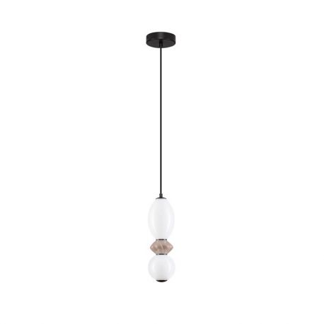 Pendule, Lustre suspendate - Pendul LED decorativ ceramic Mocha, Alb, PALLINA