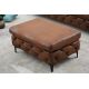 Banchete-Tabureti - Taburete elegant stil Chesterfield, Microfibra, Maro Antic, MODERN BAROCK 90cm