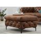 Banchete-Tabureti - Taburete elegant stil Chesterfield, Microfibra, Maro Antic, MODERN BAROCK 90cm