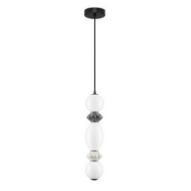 Pendule, Lustre suspendate - Pendul LED decorativ ceramic gri, alb, PALLINA