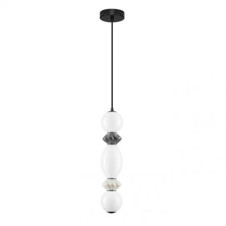 Pendule, Lustre suspendate - Pendul LED decorativ ceramic gri, alb, PALLINA
