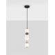 Pendule, Lustre suspendate - Pendul LED decorativ ceramic gri, alb, PALLINA
