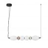 Pendul LED decorativ ceramic mocha, gri, alb, PALLINA