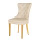 Seturi scaune, HoReCa - Set 2 scaune Stil Baroc, Catifea, Bej, Metal, Auriu, Castle