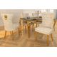 Seturi scaune, HoReCa - Set 2 scaune Stil Baroc, Catifea, Bej, Metal, Auriu, Castle
